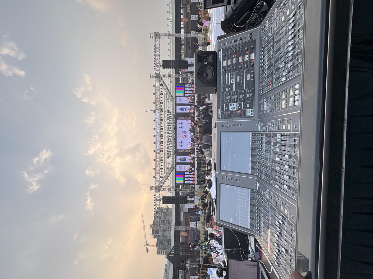 Concert with CO2 jets and dramatic stage effects
